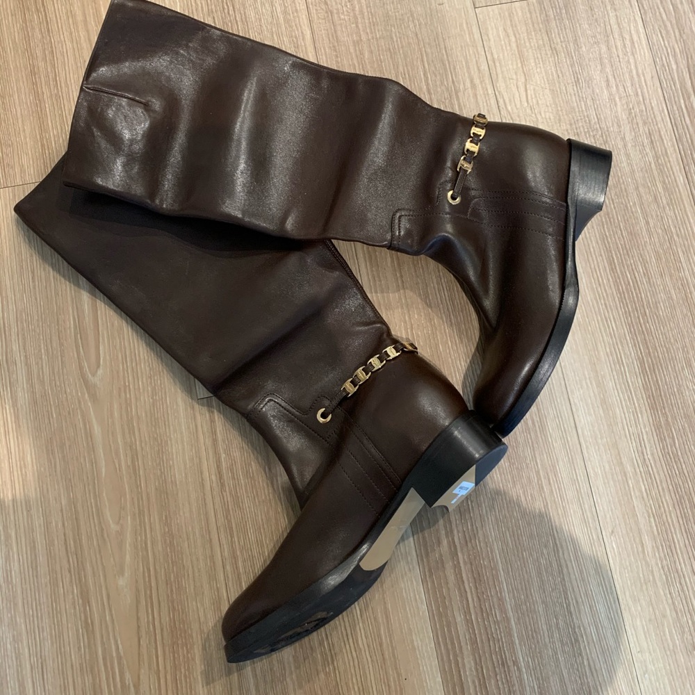 Salvatore Ferragamo leather high knee boots size 7